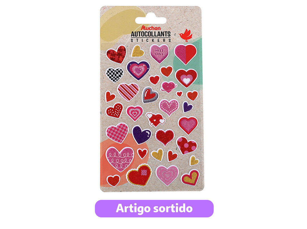 STICKERS GLITTER AUCHAN MODELOS SORTIDOS image number 1