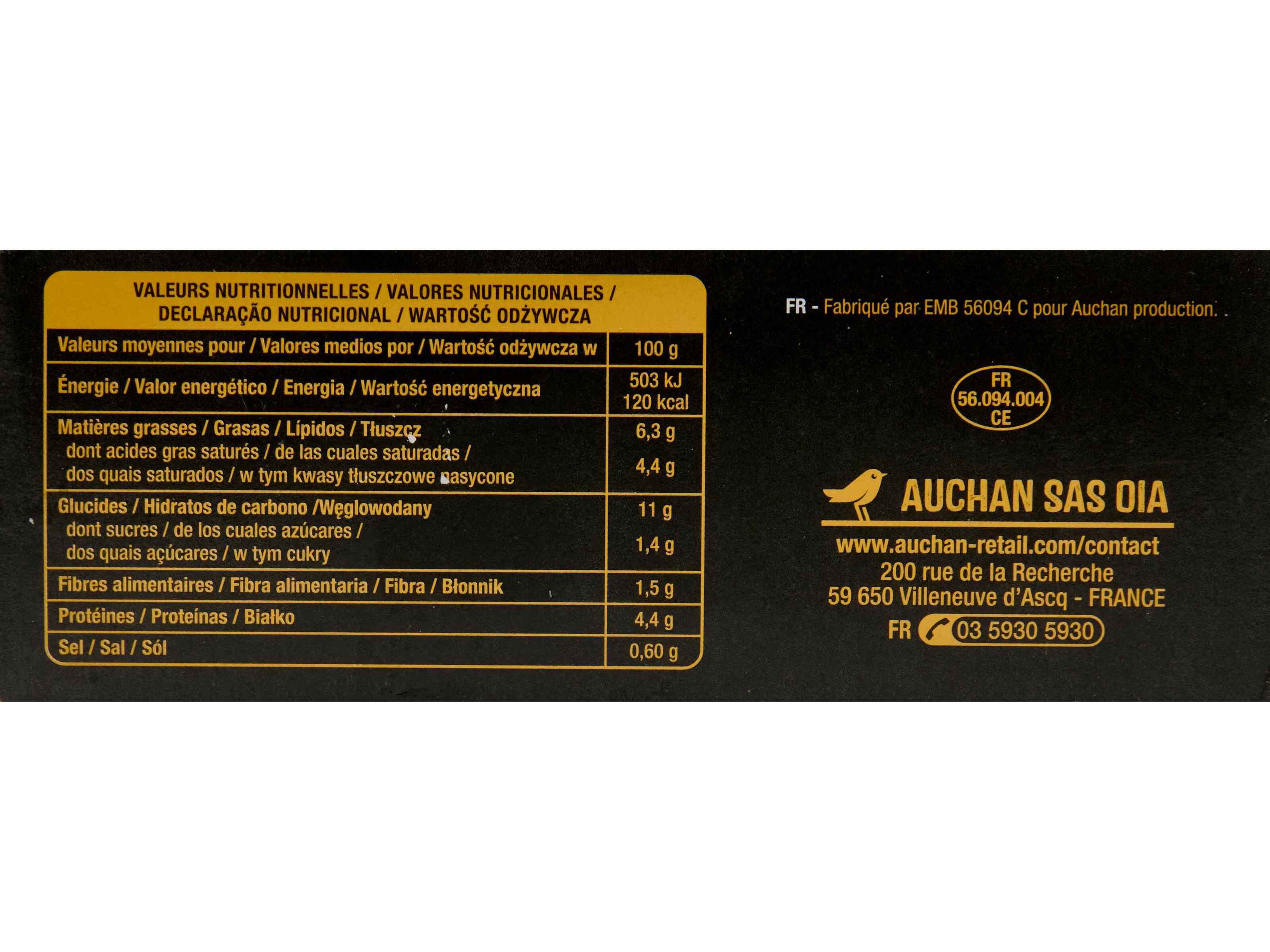 MINI GRATINADOS AUCHAN BATATA NATAS E QUEIJO 4UN 480G image number 3