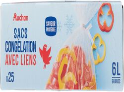 Sacos De Congelação Auchan C/atilho Grandes 6l 25un | Auchan
