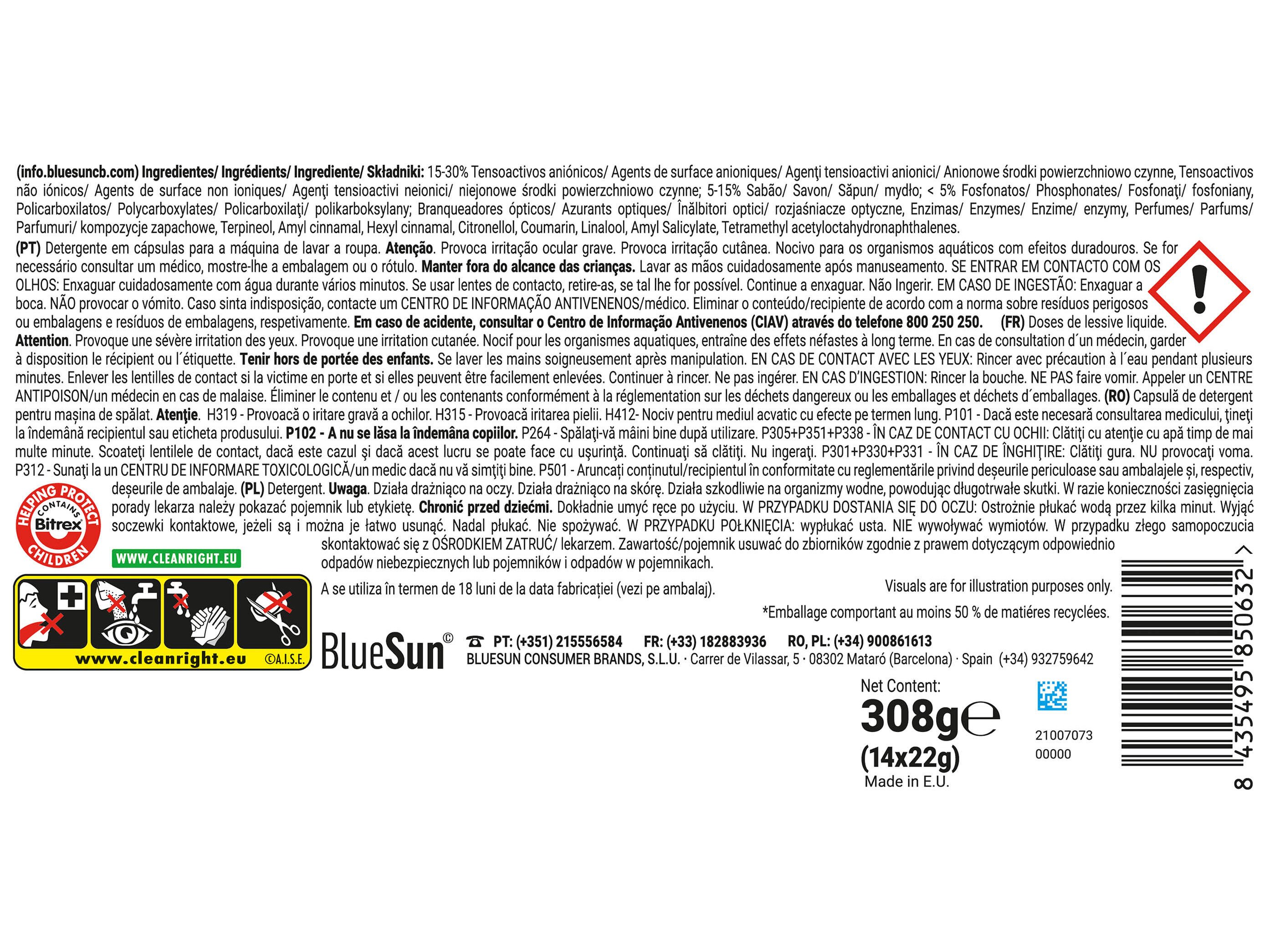 DETERGENTE ROUPA M&Aacute;QUINA C&Aacute;PSULAS GAMA PAIX&Atilde;O PORTUGUESA 14D image number 1