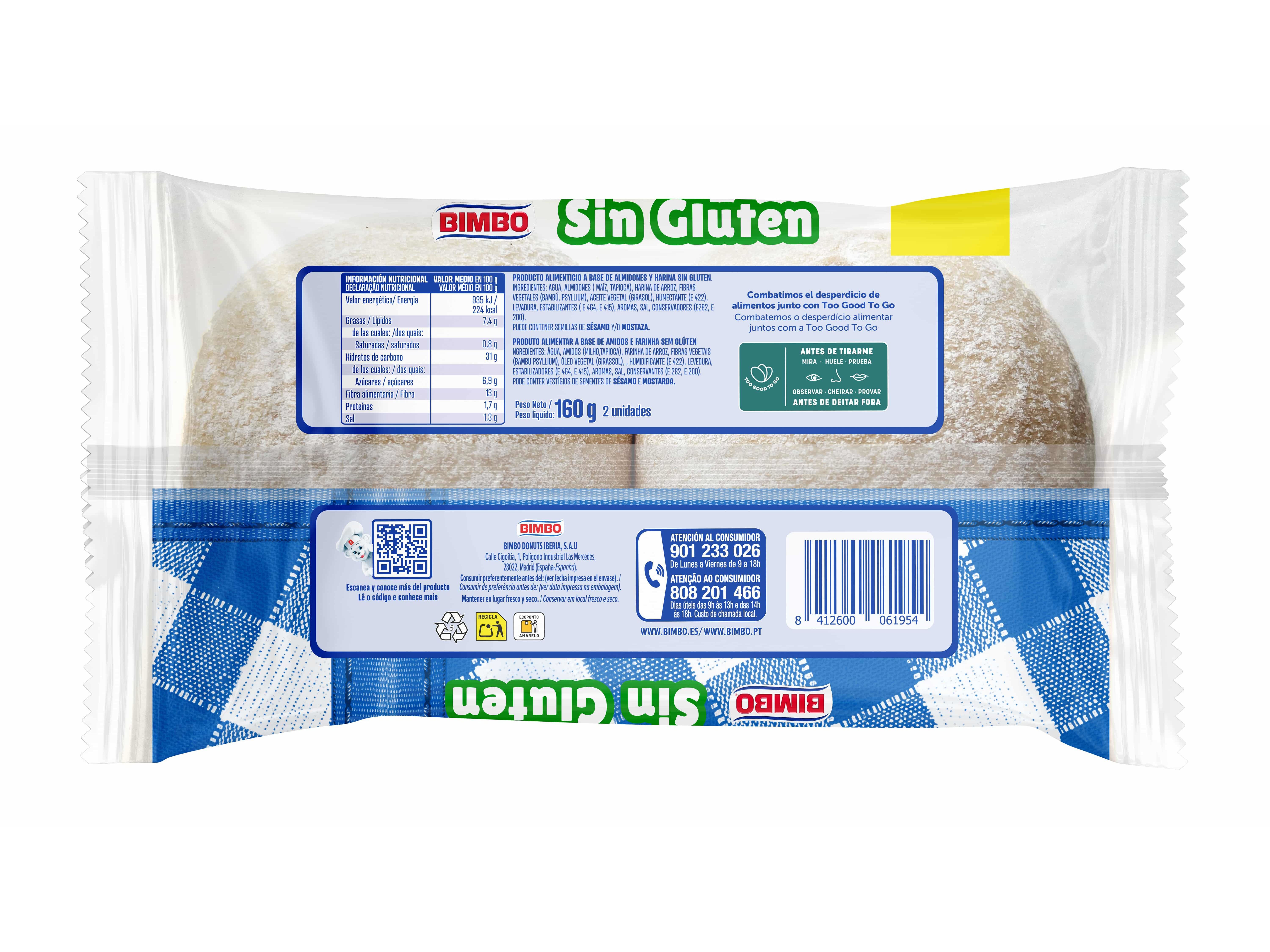 P&Atilde;O HAMB&Uacute;RGUER BIMBO R&Uacute;STICA SEM GL&Uacute;TEN 160G 2UN image number 1