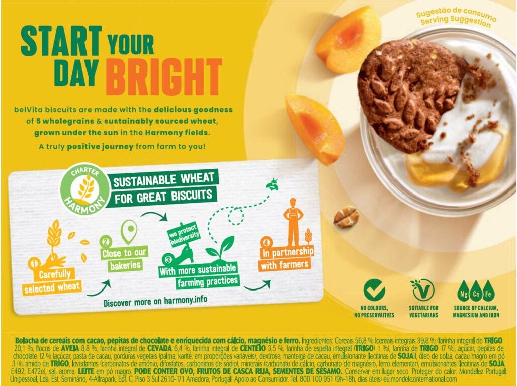 BOLACHA BELVITA CHOCOLATE 225G image number 1