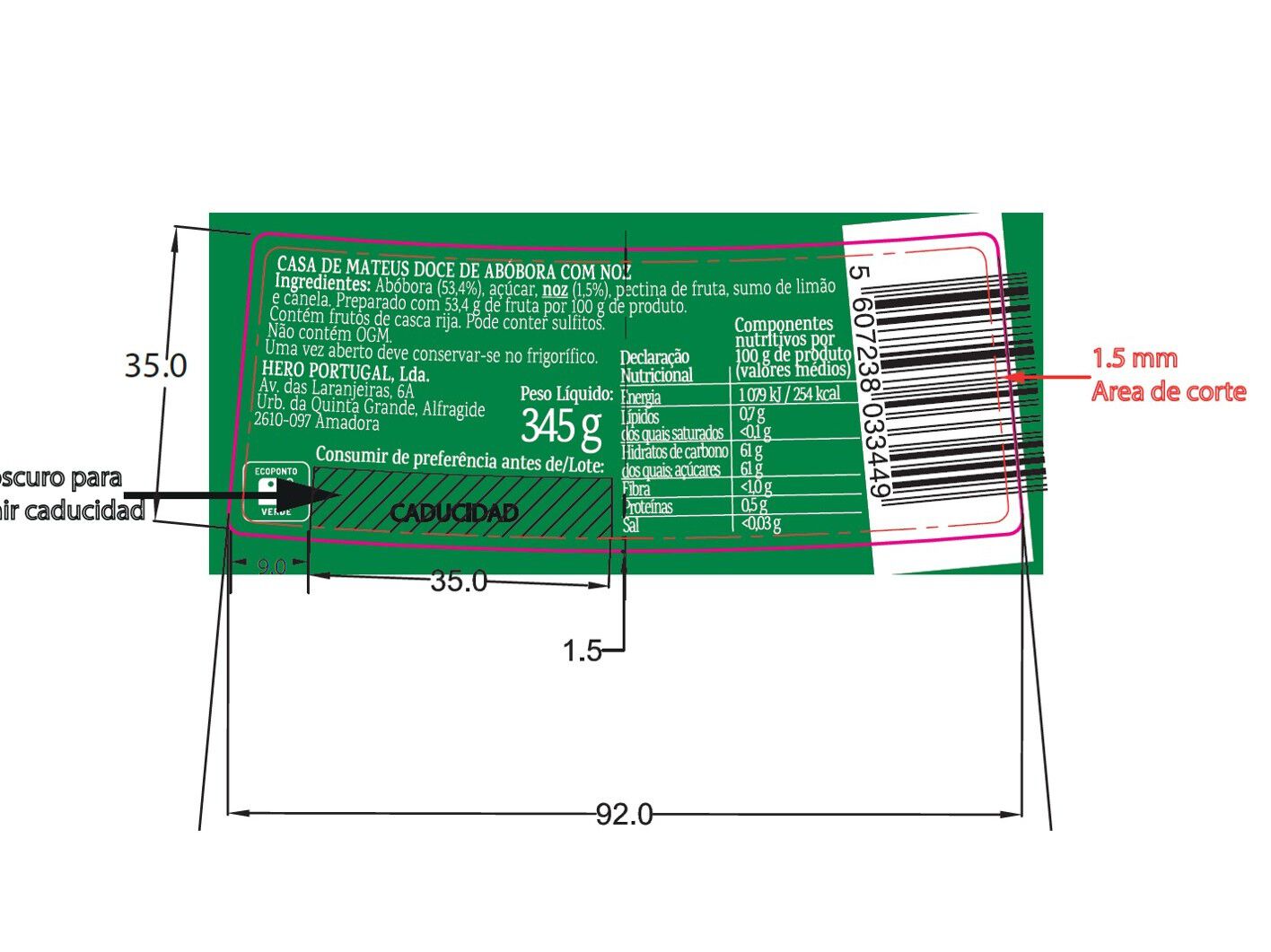 DOCE CASA DE MATEUS AB&Oacute;BORA E NOZ 345G image number 2