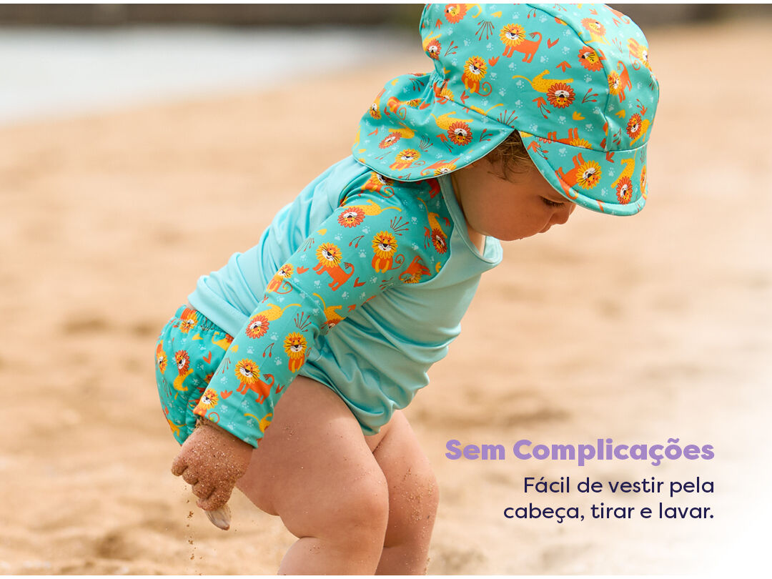 T-SHIRT PROTE&Ccedil;&Atilde;O UV BAMBINO MIO LE&Otilde;ES SPF40+ 6-12M image number 5