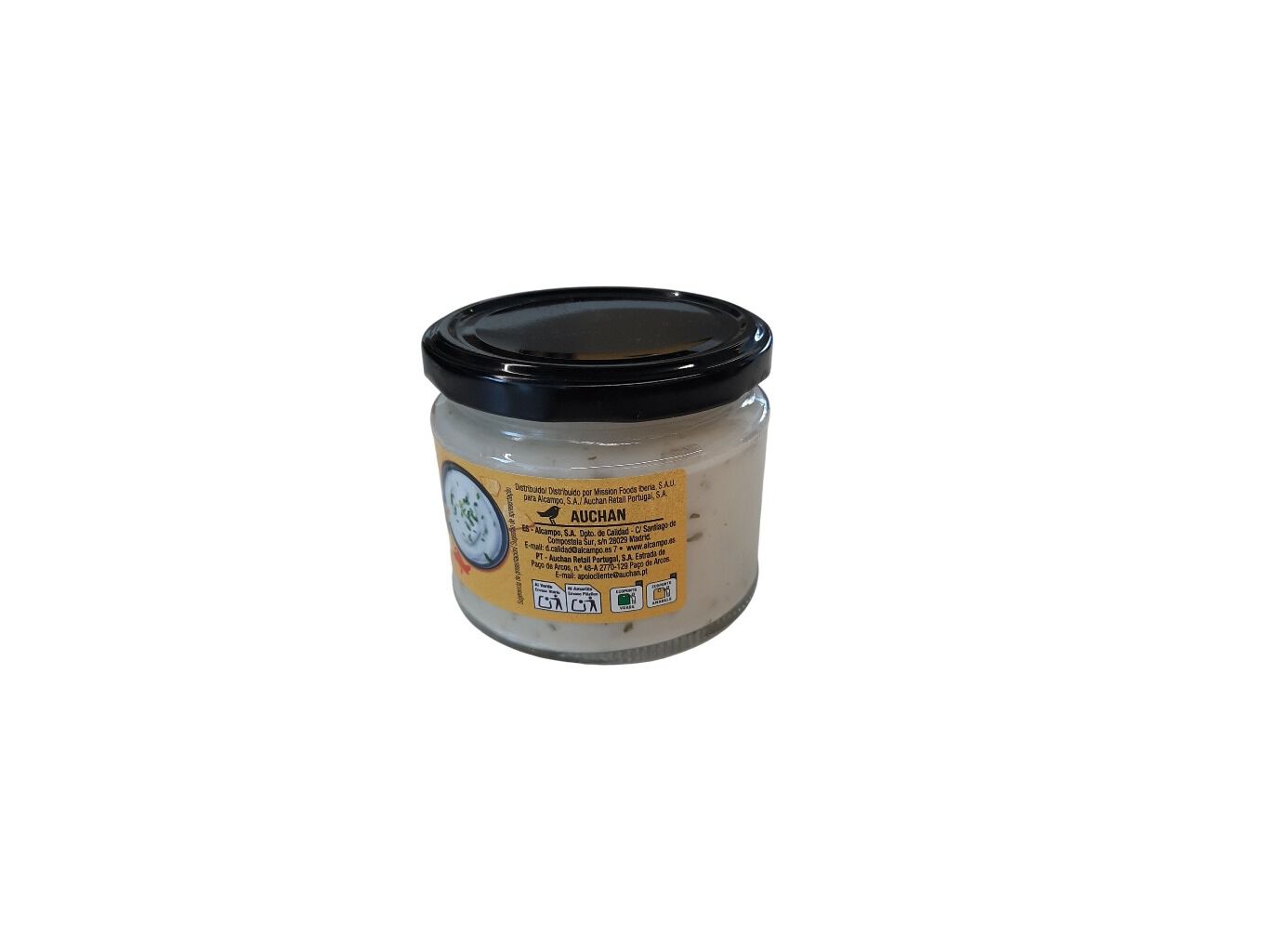 MOLHO AUCHAN SOUR CREAM 300 G image number 1