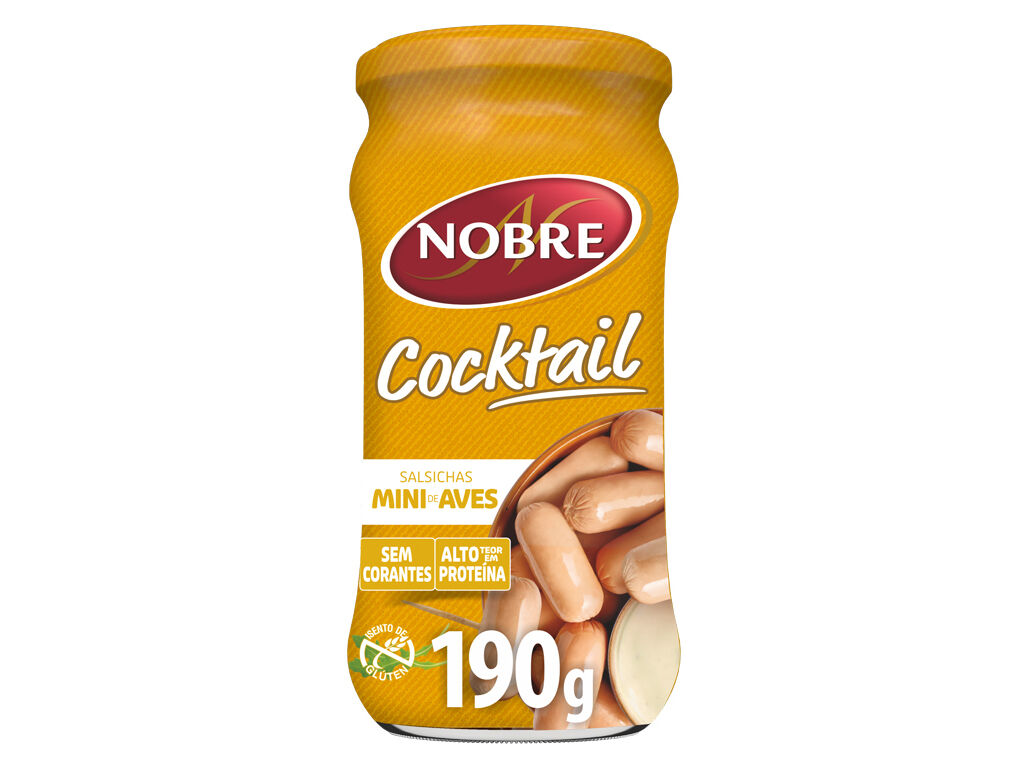 SALSICHAS AVES NOBRE COCKTAIL FRASCO 360(190)G