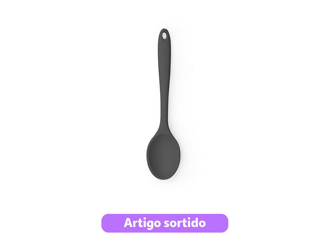 COLHER SERVIR SILICONE 27.5X5.8CM CORES SORTIDAS image number 0