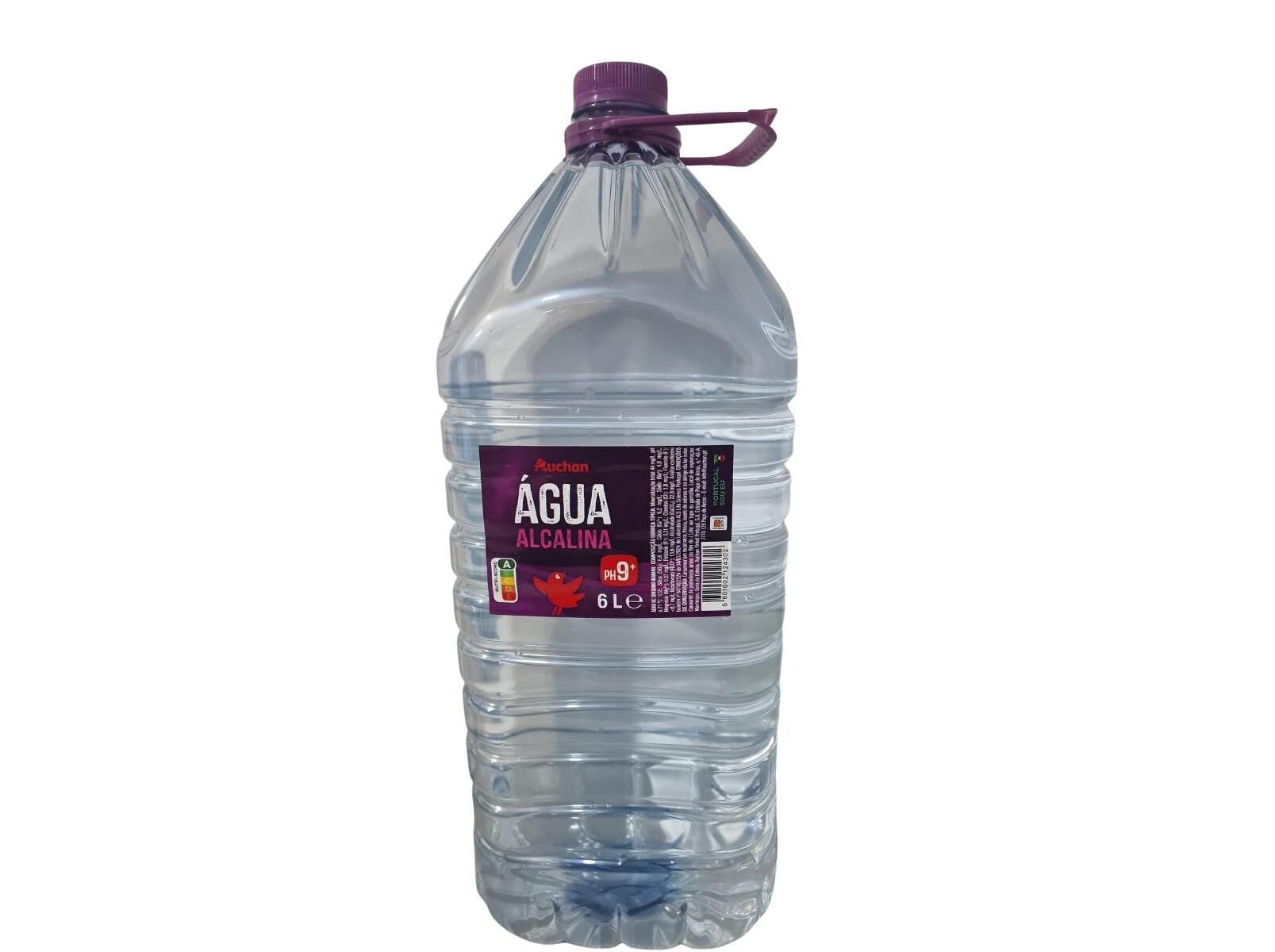 &Aacute;GUA ALCALINA AUCHAN IONIZADA PH9+ GARRAF&Atilde;O 6L