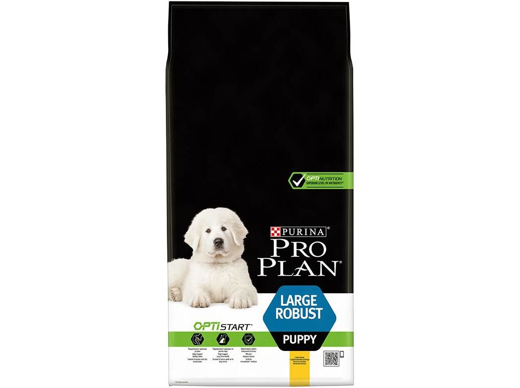 RA&Ccedil;&Atilde;O C&Atilde;O JUNIOR PRO PLAN LARGE ROBUST FRANGO 12KG image number 0