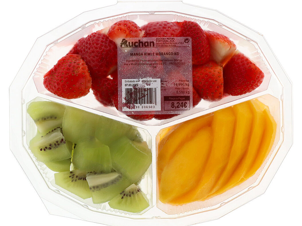 MANGA KIWI E MORANGO PEDA&Ccedil;OS KG