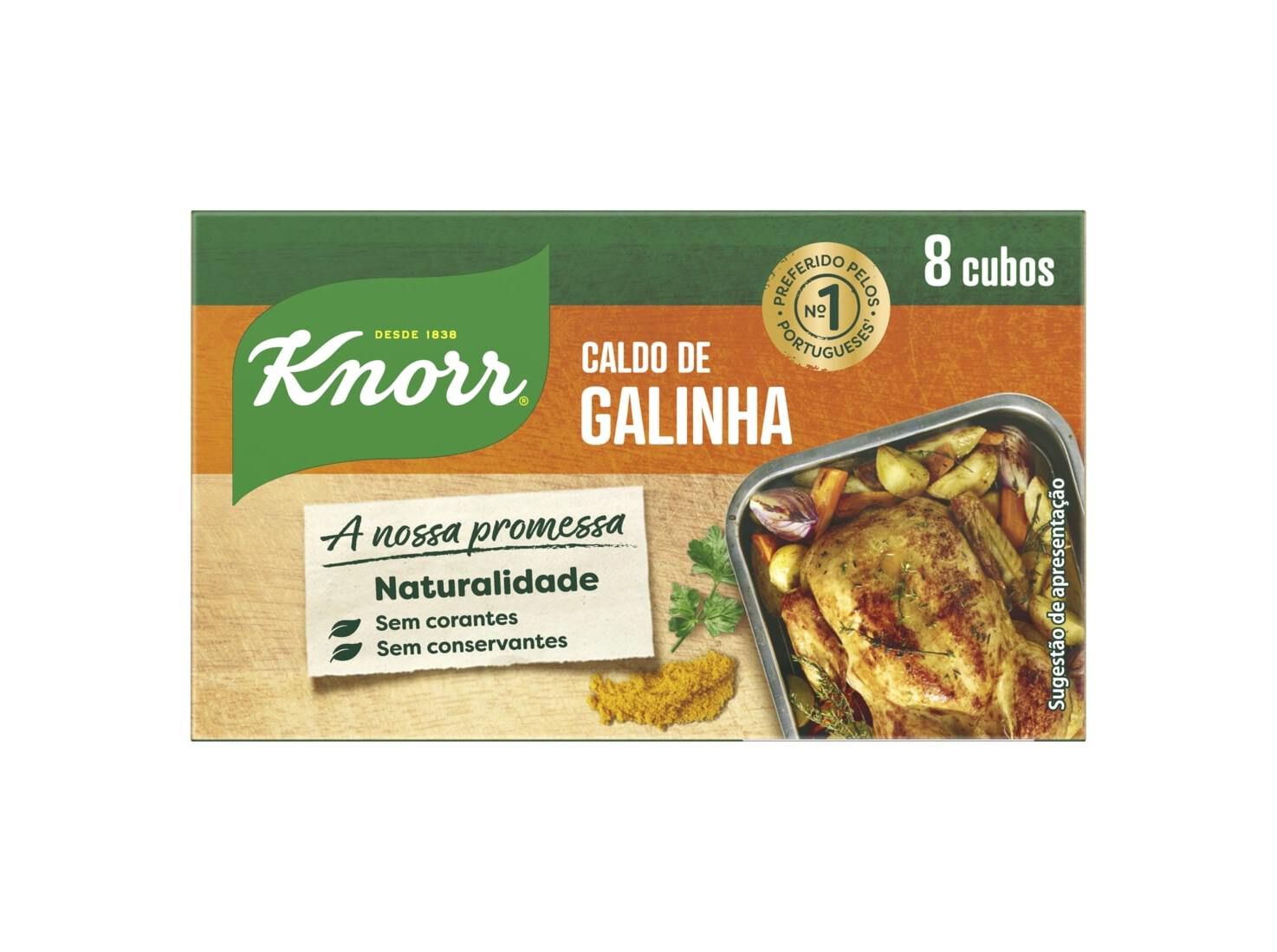 CALDO KNORR GALINHA 8 CUBOS 80G image number 1