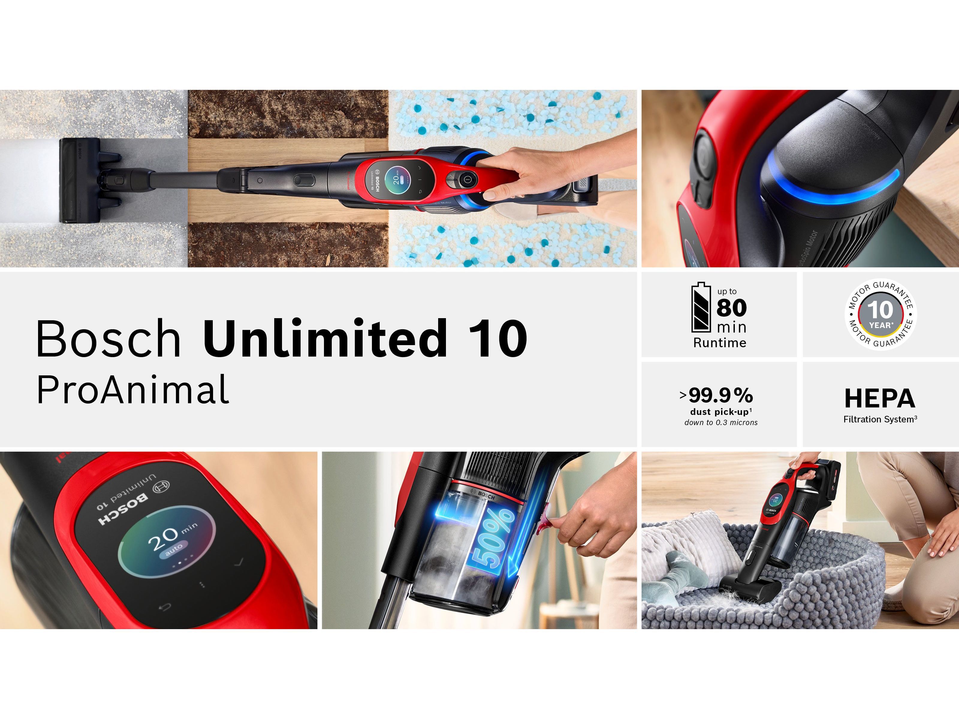 ASPIRADOR VERTICAL BOSCH BCS1041PET UNLIMITED 10 PROANIMAL image number 2