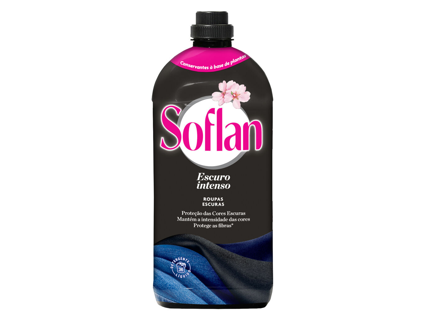 Detergente Roupa M&aacute;quina L&iacute;quido Escuro Intenso Soflan 36 doses