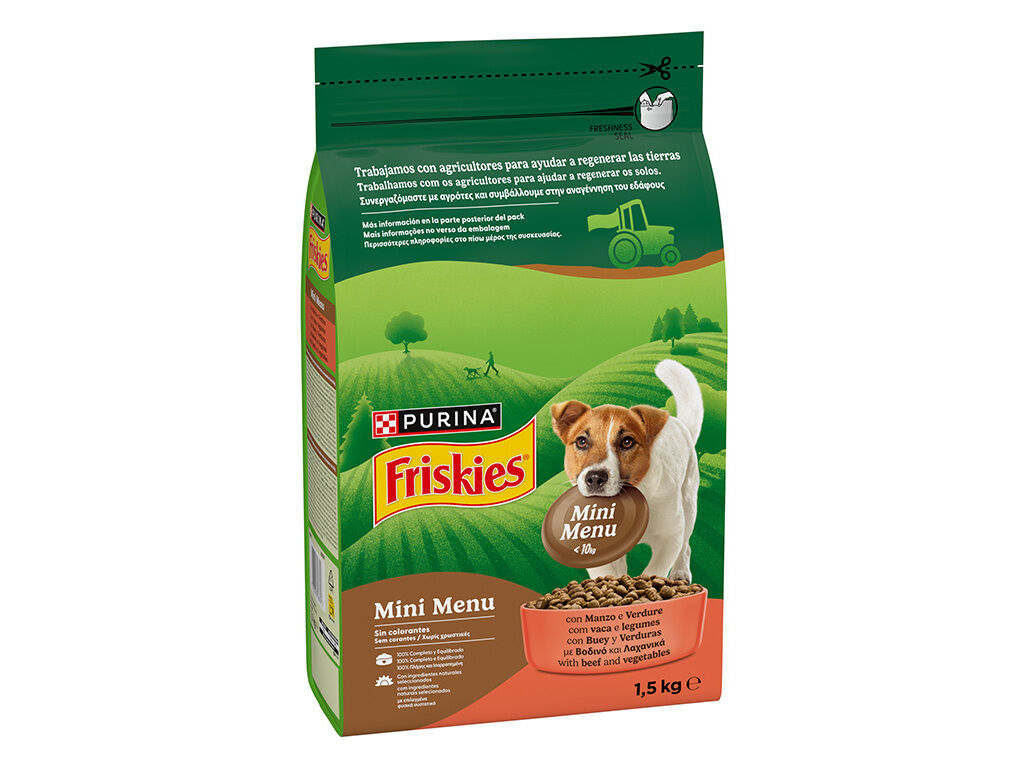 RA&Ccedil;&Atilde;O PARA C&Atilde;O FRISKIES MINI MENU VACA 1.5KG image number 1