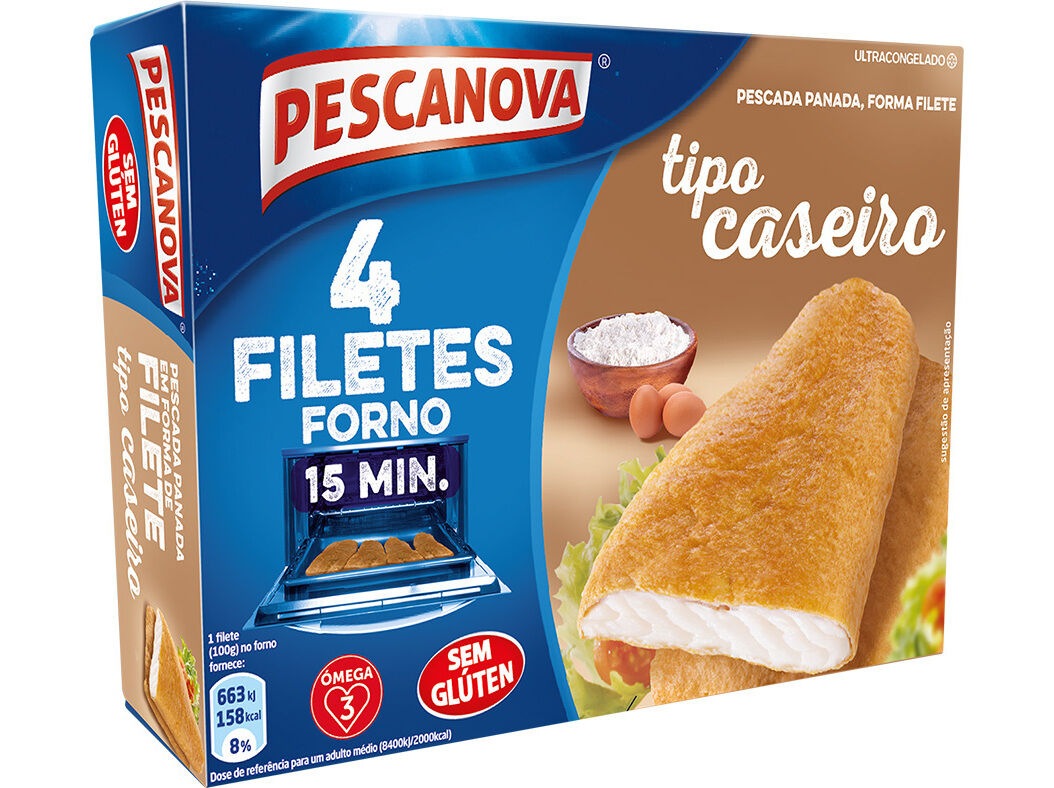 FILETE PESCANOVA PESCADA PANADA SEM GL&Uacute;TEN 320G