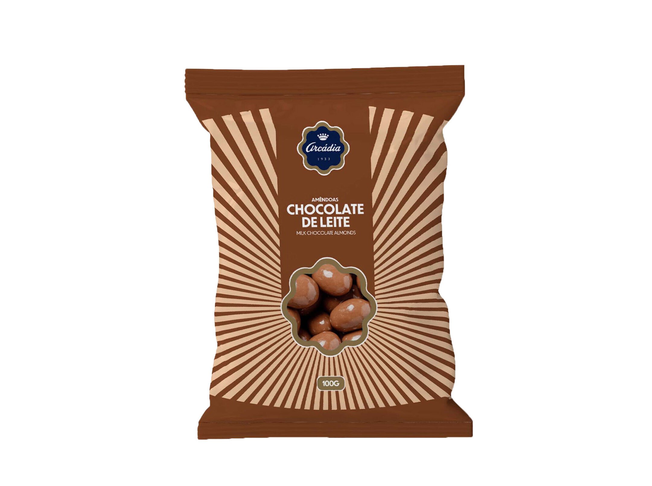 AMENDOAS ARCADIA CHOCOLATE DE LEITE 100G
