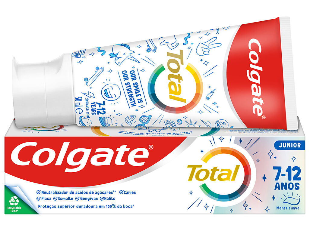 PASTA DE DENTES TOTAL J&Uacute;NIOR 7-12 ANOS COLGATE 50ML