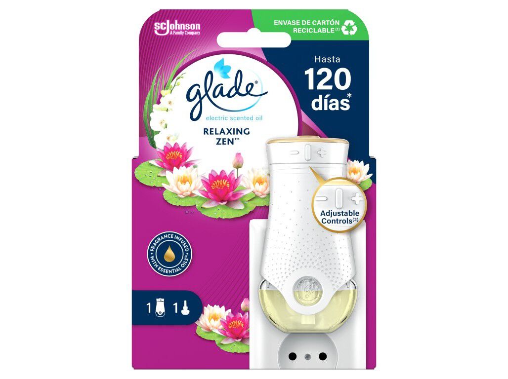 AMBIENTADOR GLADE EL&Eacute;CTRICO APARELHO RELAXING ZEN 20ML
