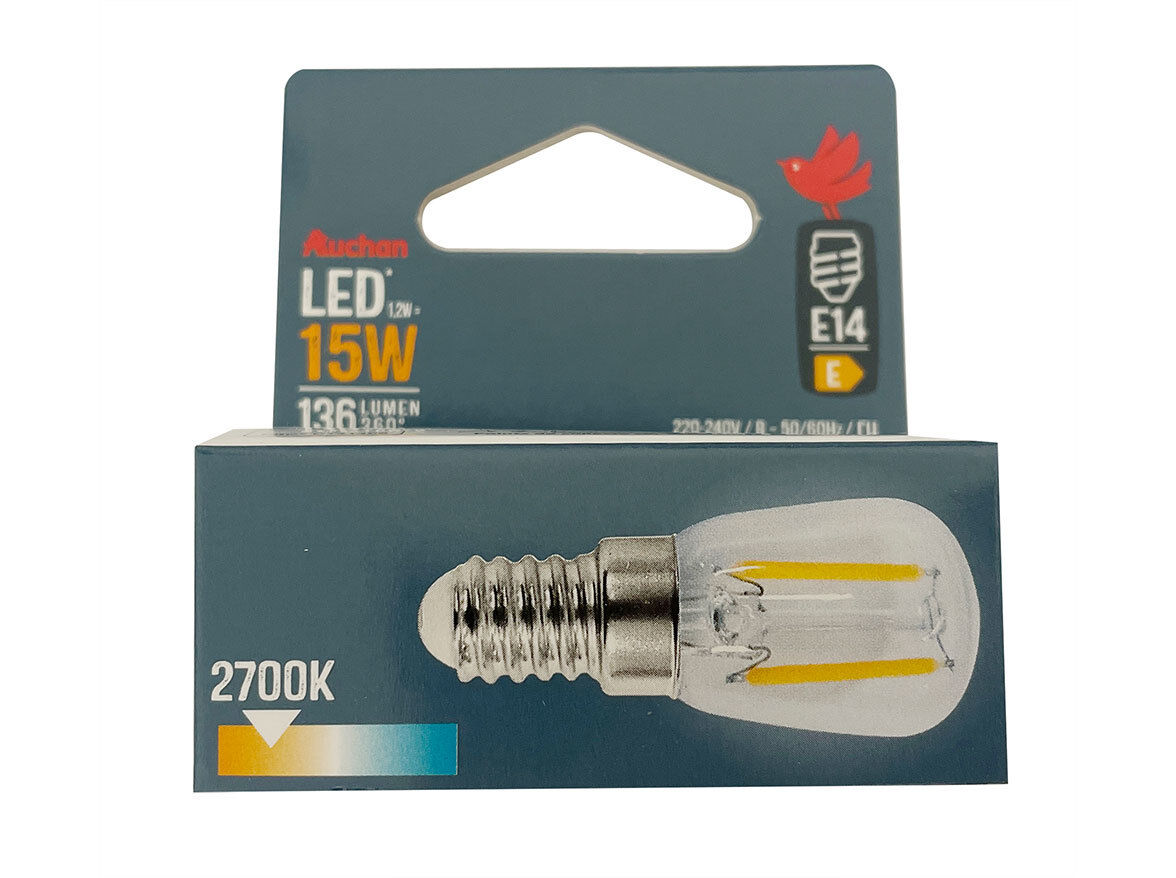 L&Acirc;MPADA LED AUCHAN FRIGORIFICO 15W LUZ AMARELA