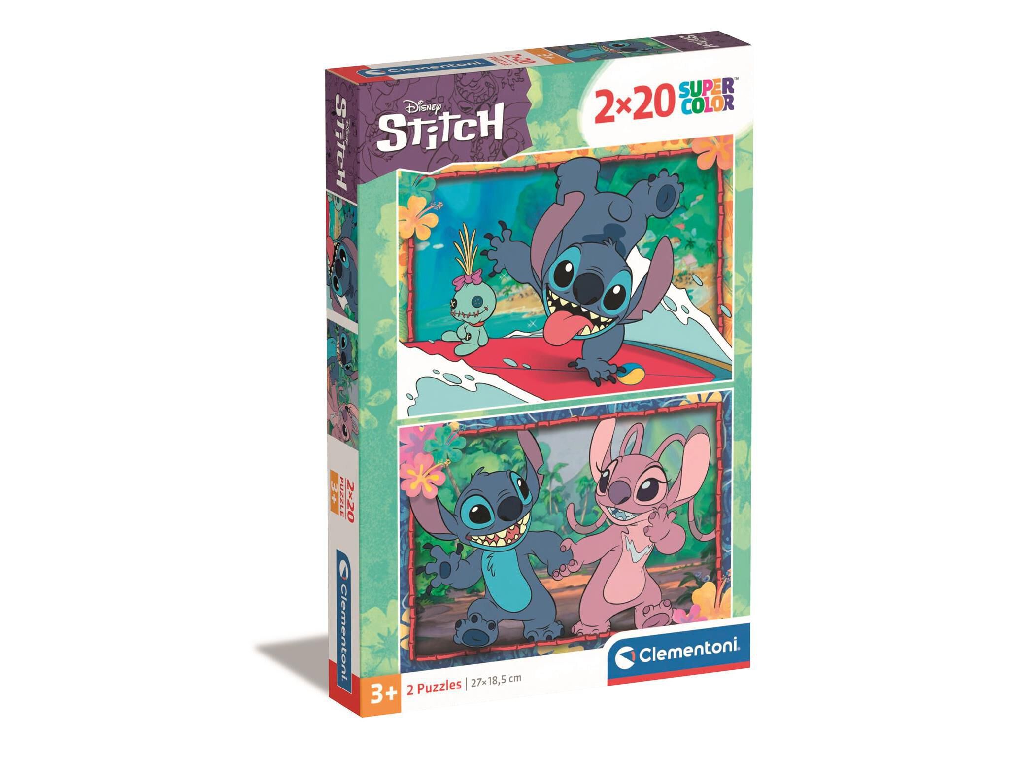 PUZZLE DISNEY STITCH CLEMENTONI 2X20 PE&Ccedil;AS