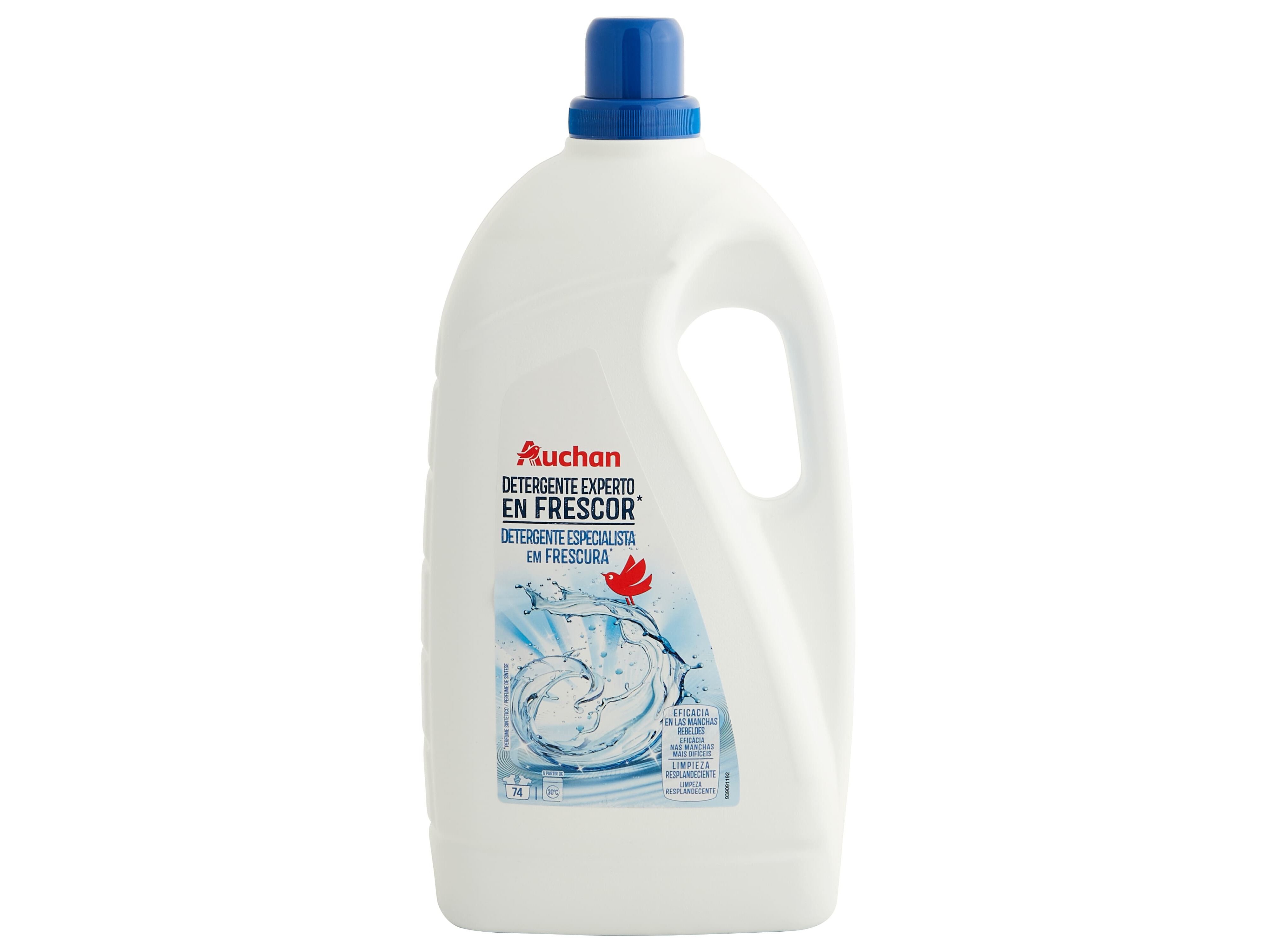 DETERGENTE ROUPA M&Aacute;QUINA L&Iacute;QUIDO AUCHAN FRESCURA 74 DOSES