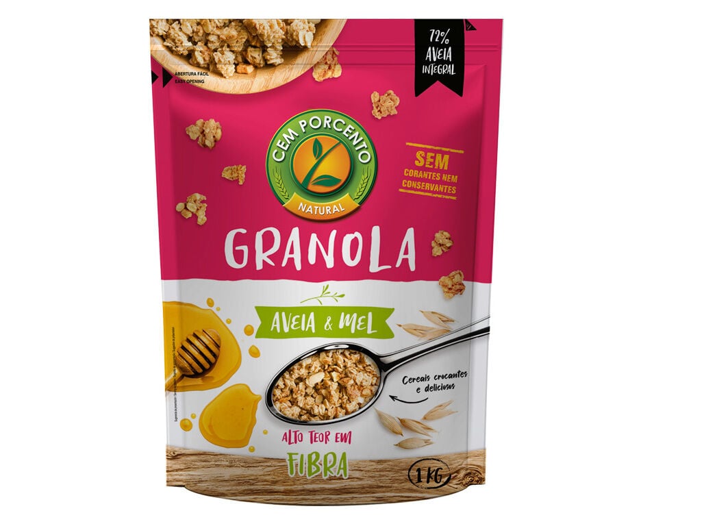 GRANOLA CEM PORCENTO AVEIA E MEL 1 KG image number 0