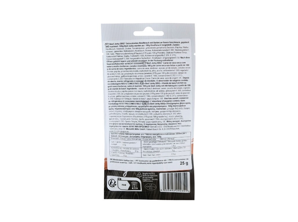PETISCO WILD STALLION BEEF JERKY BBQ 25G image number 1