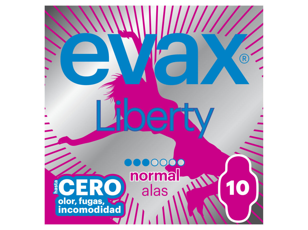 PENSOS HIGI&Eacute;NICOS EVAX LIBERTY NORMAL ALAS 10 UN image number 0