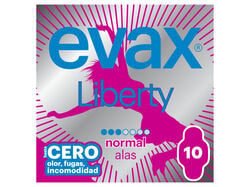 Pensos Higiénicos Evax Liberty Normal Alas 10 un