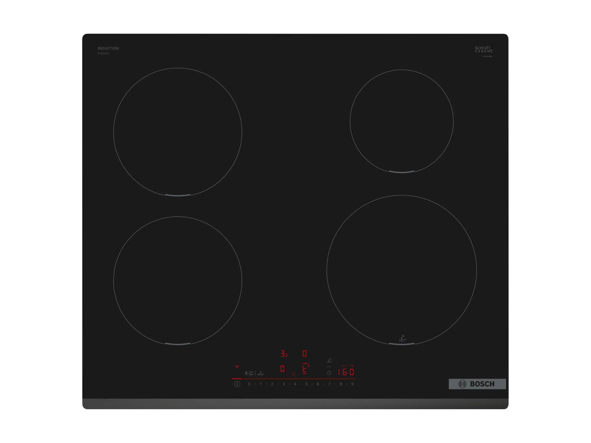 PLACA DE INDU&Ccedil;&Atilde;O BOSCH SERIE 6 PIE631HC1E 60CM 4 ZONAS