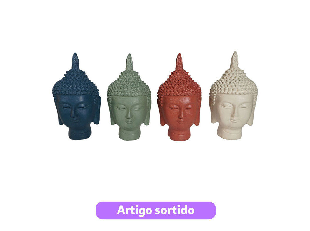 CABE&Ccedil;A DE BUDA GARDENSTAR POLIRESINA 8X8X15CM CORES SORTIDAS image number 0
