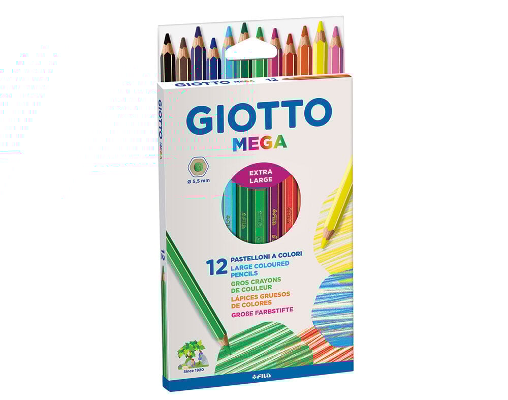 L&Aacute;PIS DE COR GIOTTO MEGA 12 UNIDADES image number 0