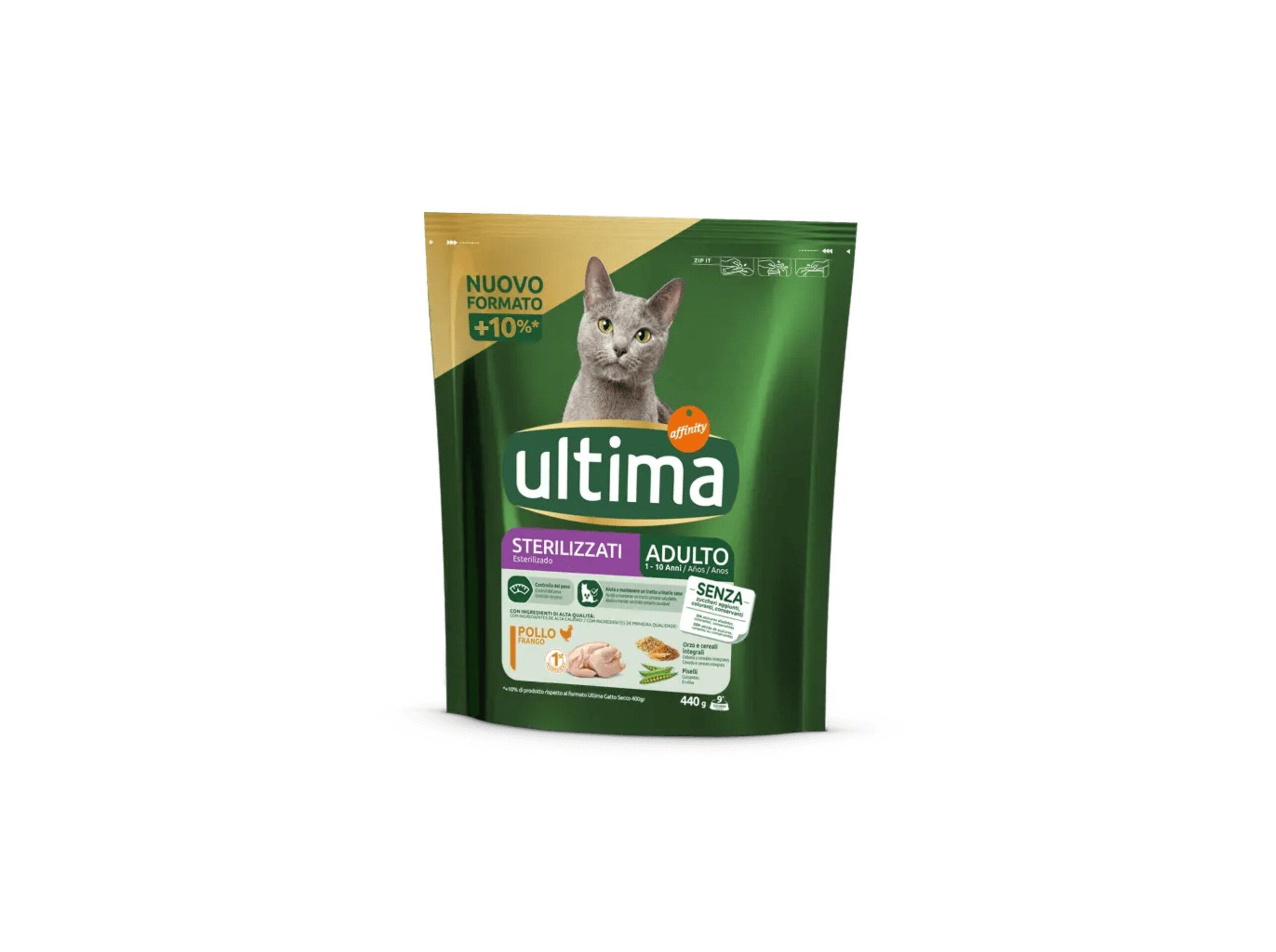 RA&Ccedil;&Atilde;O GATO ESTERILIZADO ULTIMA FRANGO 440G