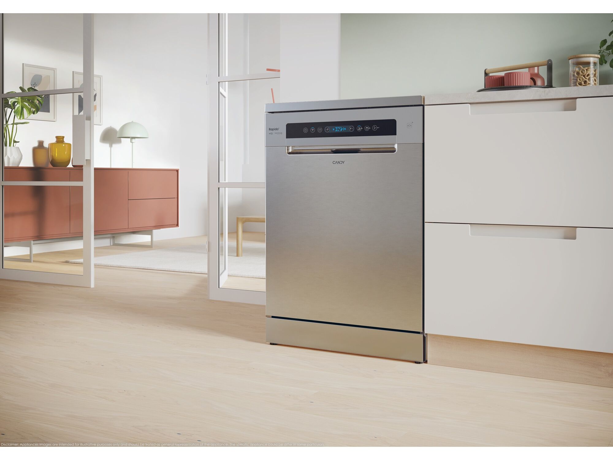 M&Aacute;QUINA DE LAVAR LOI&Ccedil;A CANDY CF 4B7F0X INOX B 14 CONJUNTOS image number 5