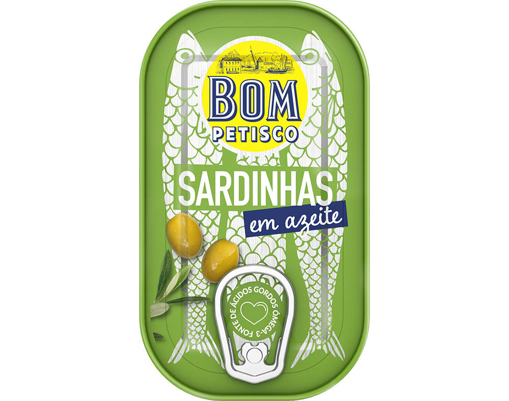 SARDINHA INTEIRA BOM PETISCO EM AZEITE 120(84)G image number 0