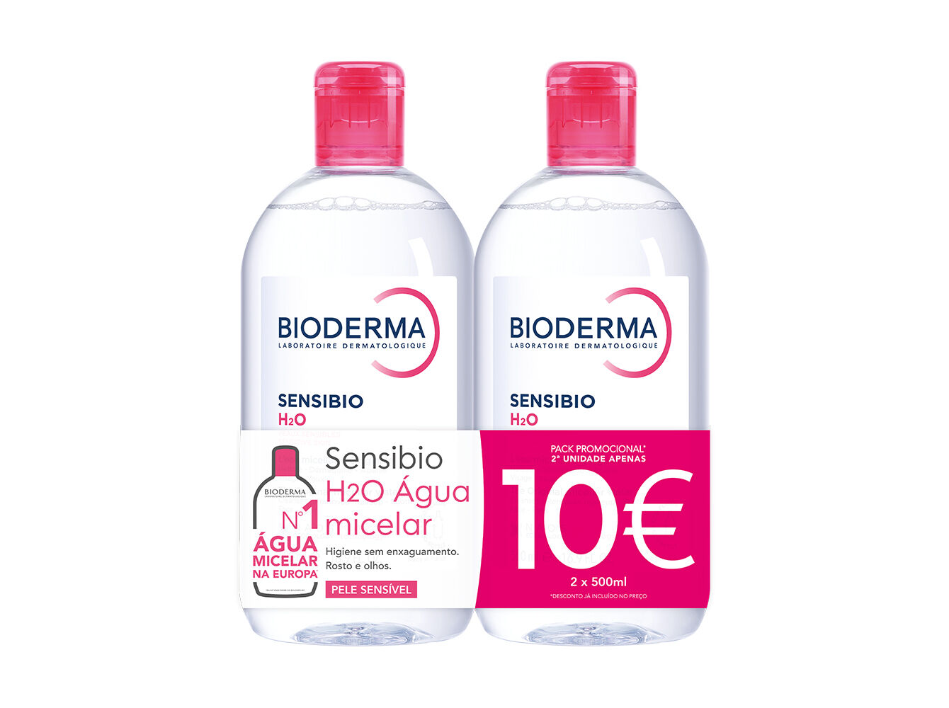&Aacute;GUA MICELAR BIODERMA SENSIBIO 2X500ML PROMO image number 0
