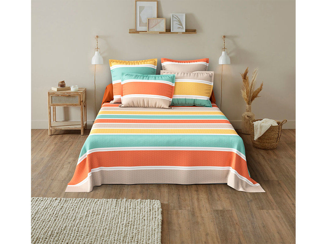 JOGO DE CAMA ACTUEL RAINBOW POLI&Eacute;STER RECICLADO 240X280CM image number 0