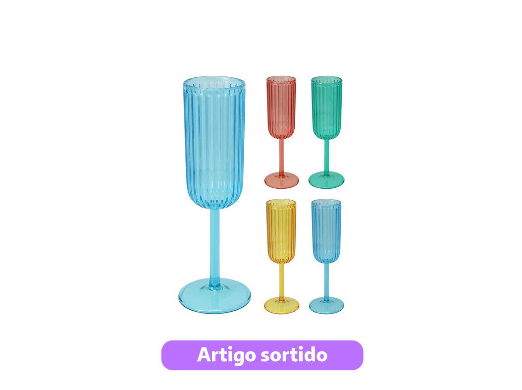 COPO CHAMPANHE 165ML CORES SORTIDAS