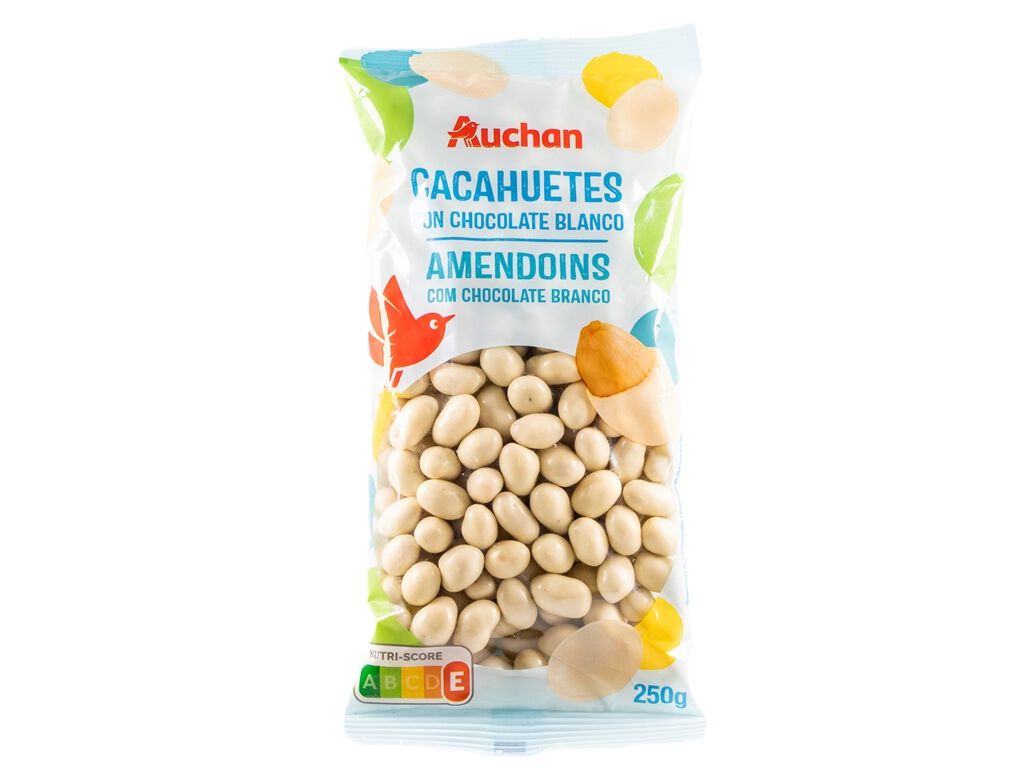 AMENDOIM AUCHAN COM CHOCOLATE BRANCO 250 G image number 0
