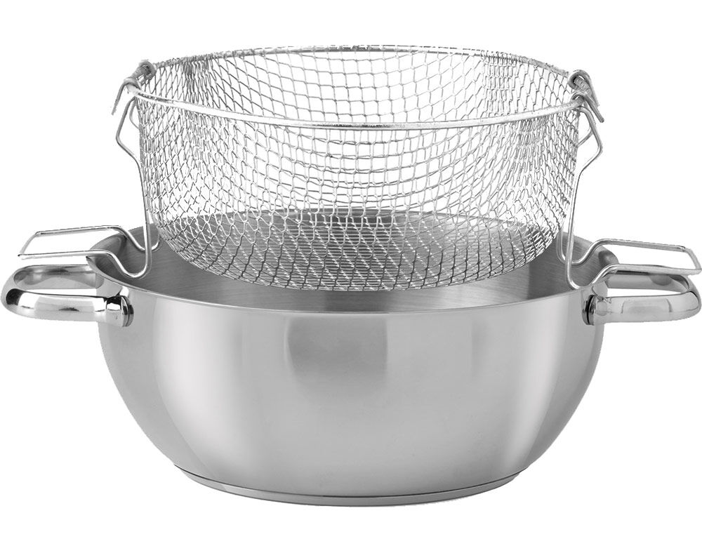 FRITADEIRA COM CESTO CELAR PREMI EM INOX 24CM