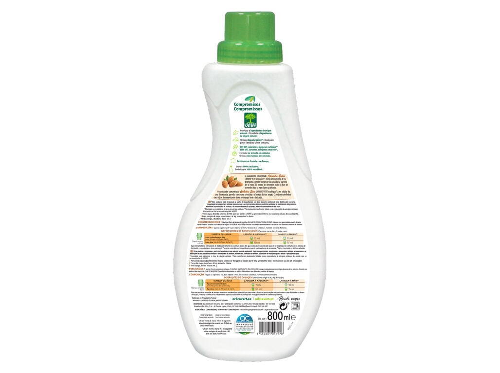 AMACIADOR DE ROUPA L'ARBRE VERT AMENDOAS DOCES 53 DOSES image number 1