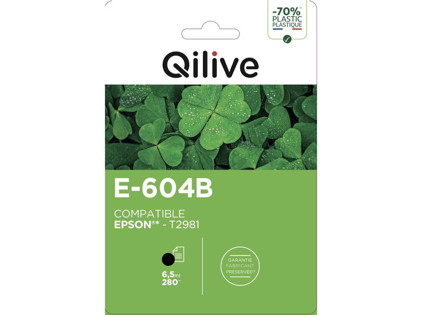 TINTEIRO COMPAT/RECICL QILIVE E-604 B PRETO EPSON image number 0