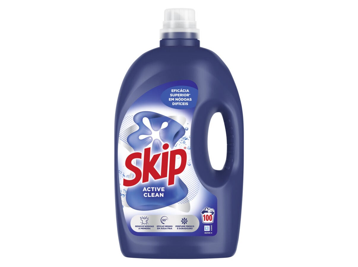 DETERGENTE SKIP ROUPA M&Aacute;QUINA LIQU&Iacute;DO ACTIVE CLEAN 100 DOSES
