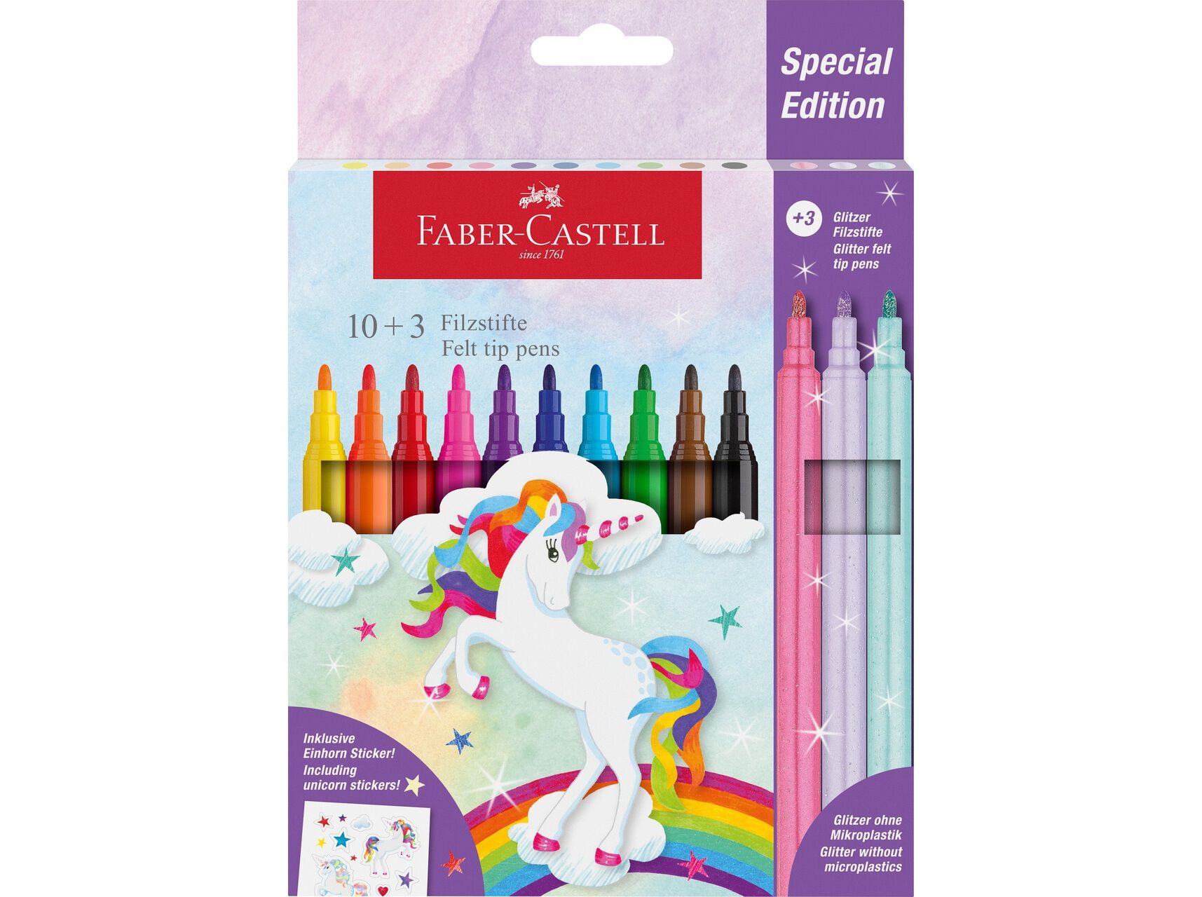 MARCADORES COLORIR FABER-CASTELL UNICORNIO 10 UNIDADES