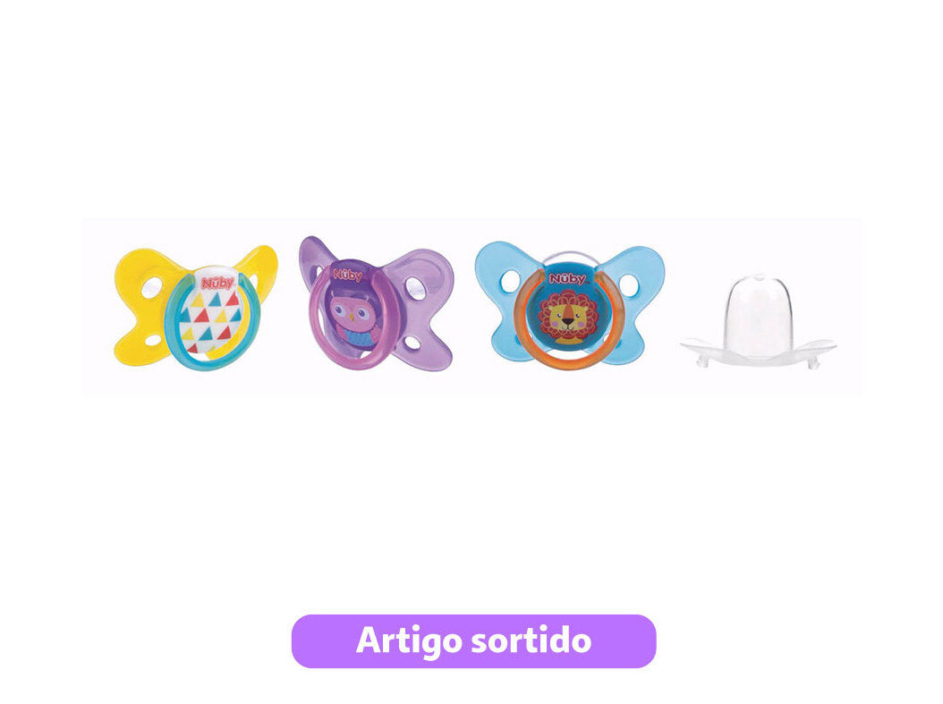 CHUPETA OVAL NUBY EM SILICONE 6-36 MESES MODELOS SORTIDOS image number 0