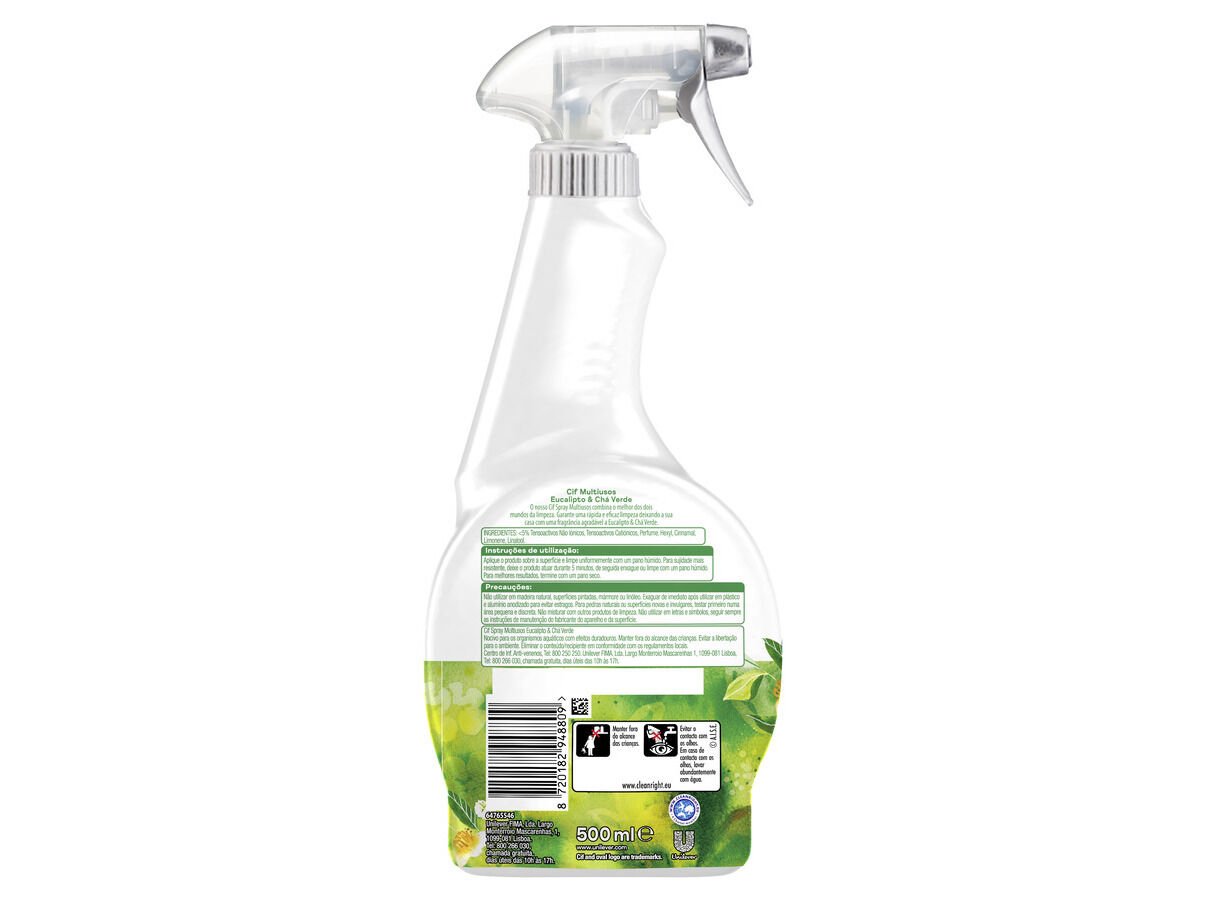 LIMPEZA MULTISUPERFICIES CIF MULTIUSOS EUCALIPTO 500ML image number 1