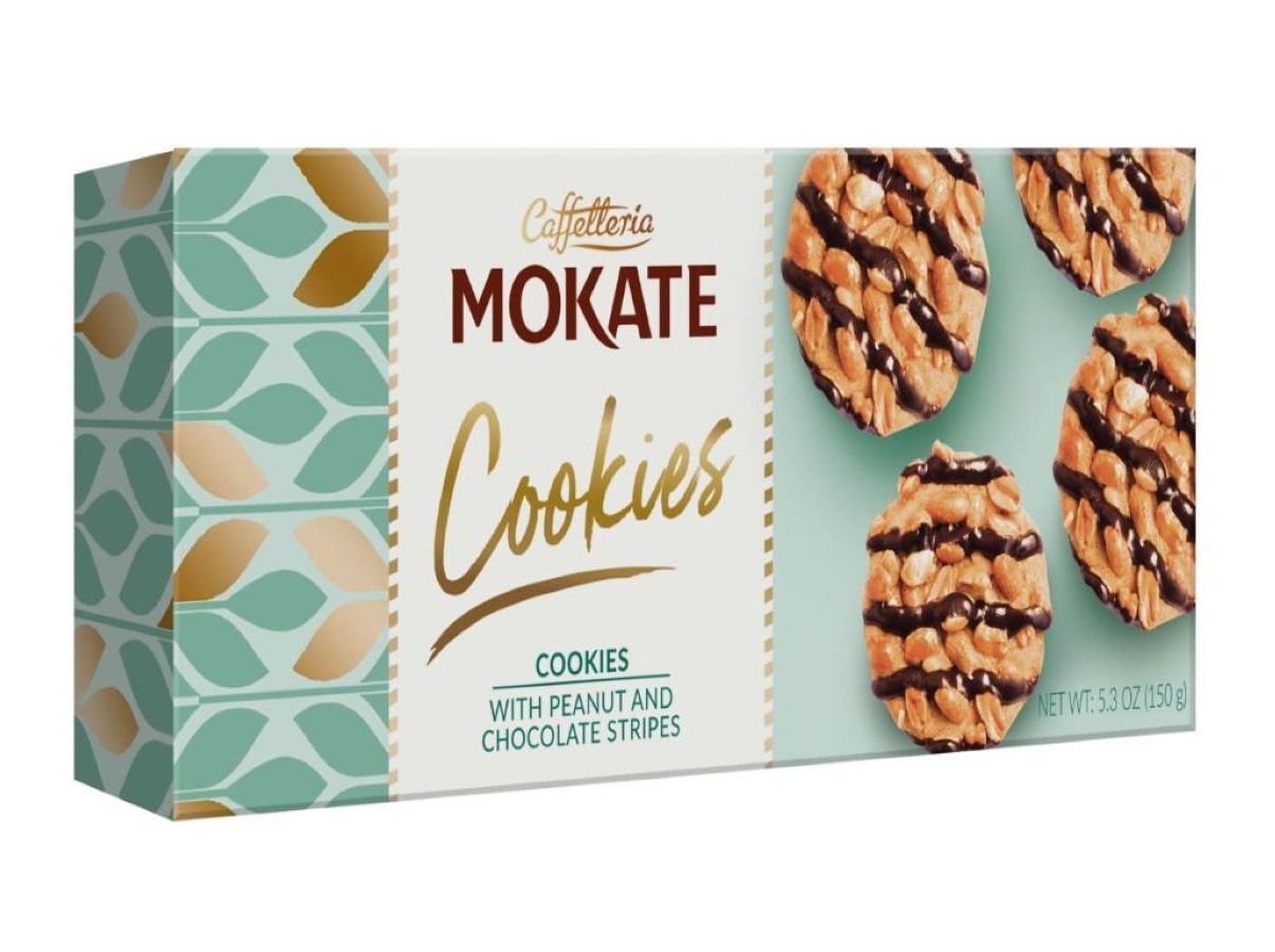 BOLACHAS COOKIES MOKATE AMENDOIM E CHOCOLATE 150G image number 1