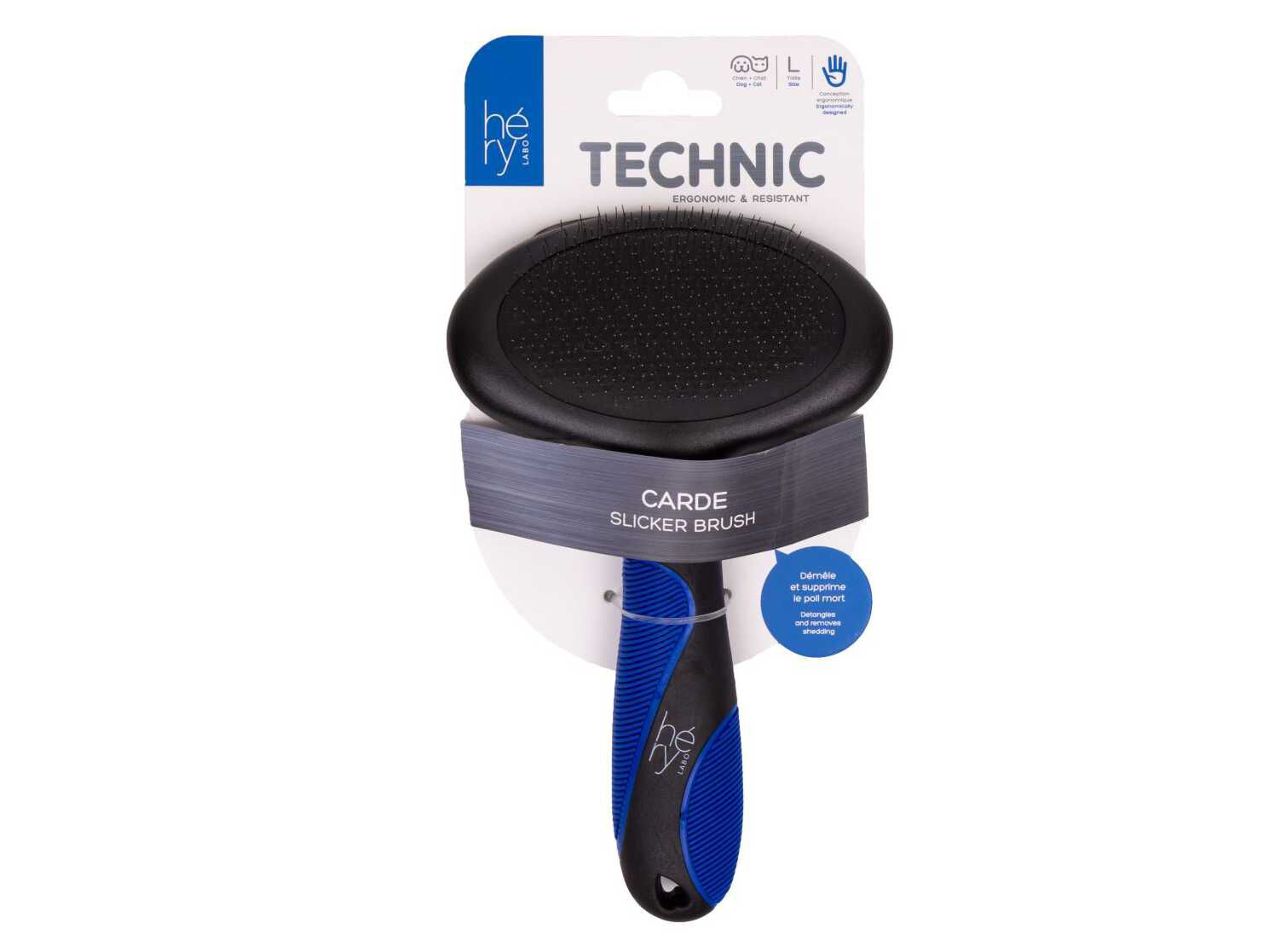 ESCOVA PARA C&Atilde;O E GATO CARDADEIRA H&Eacute;RY TAMANHO L