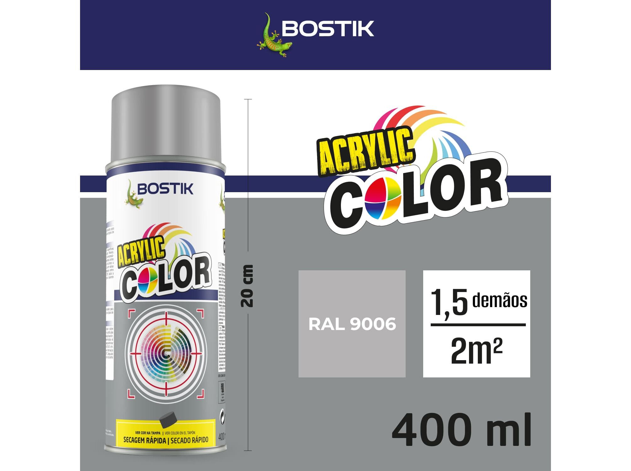 SPRAY ACRYLIC BOSTIK ALUM&Iacute;NIO 400ML image number 2