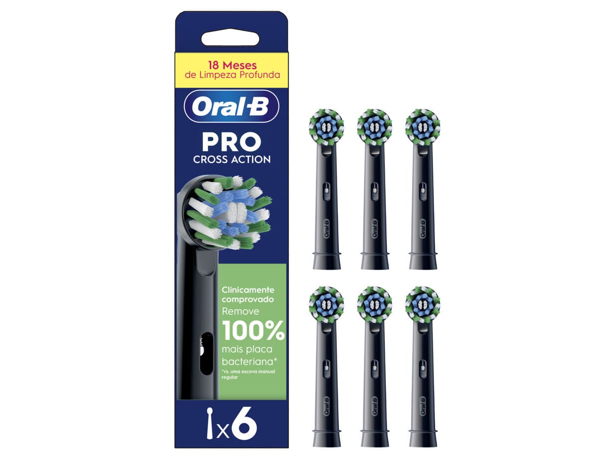 RECARGA ORAL B PRO CROSS ACTION BLACK 6CT image number 0